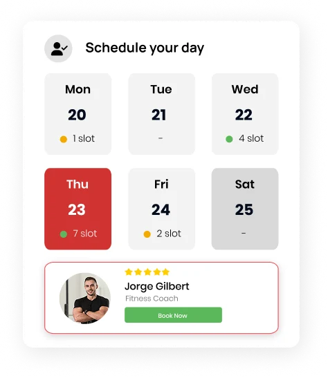 Gym app with push notification