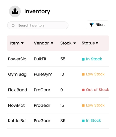 Gym inventory automation