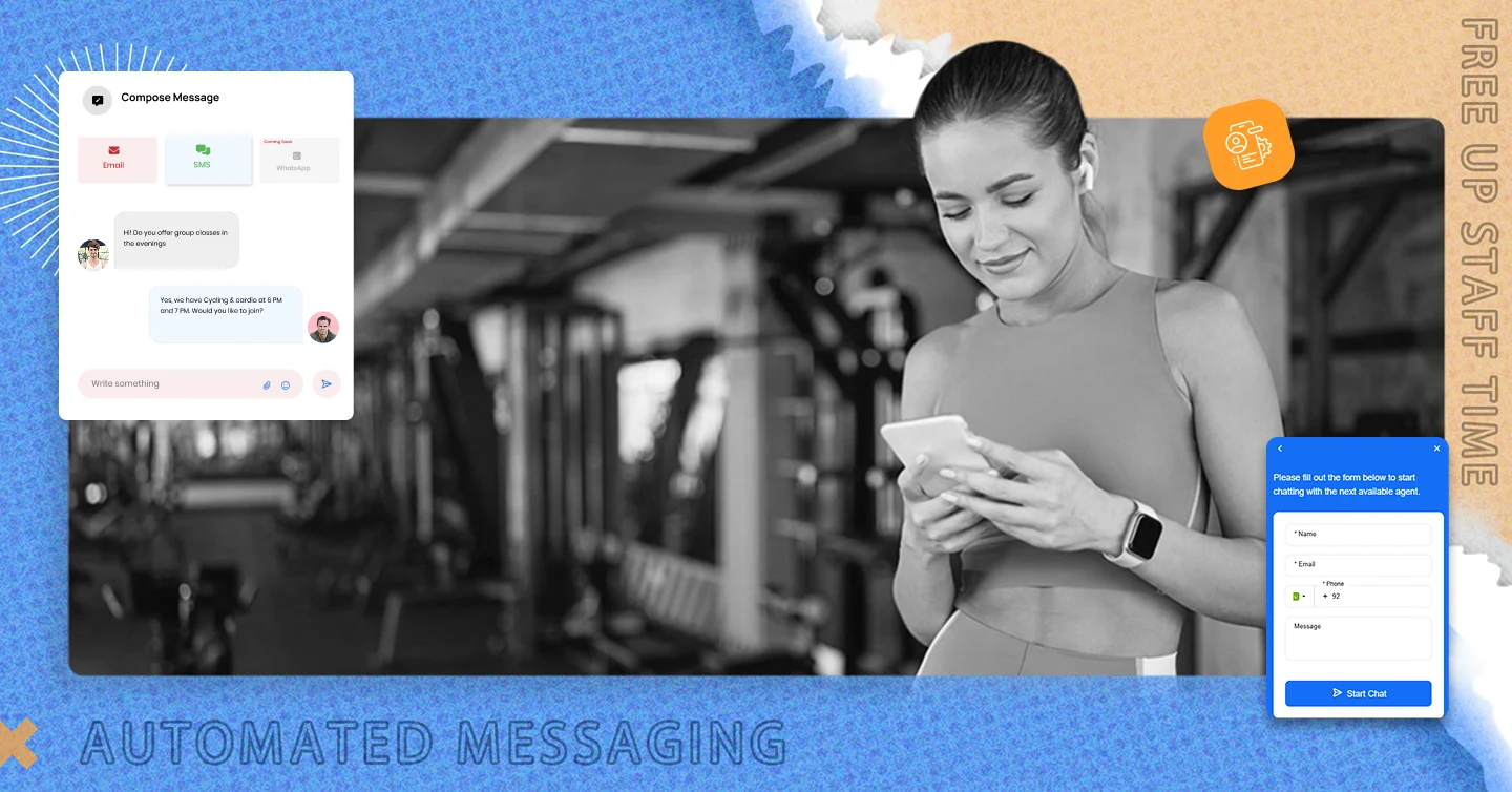 Automated messaging for gyms